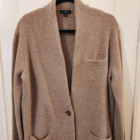 J.Crew  cardigan brown sweater M - Picture 1 of 11